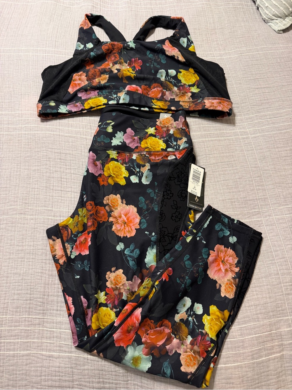 Torrid Active Floral Sports Bra and Legging Set